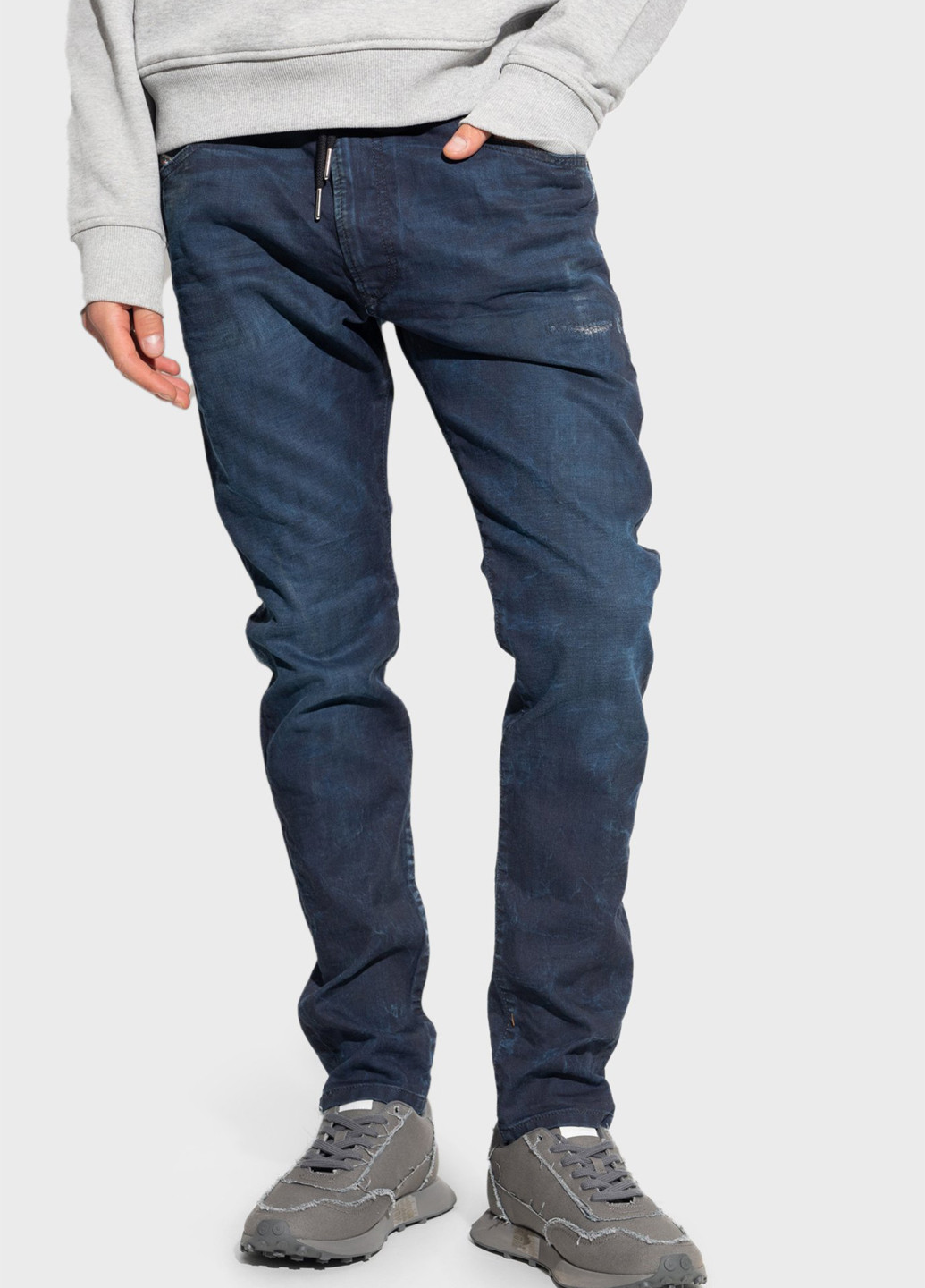 Синие демисезонные скинни джинсы Diesel