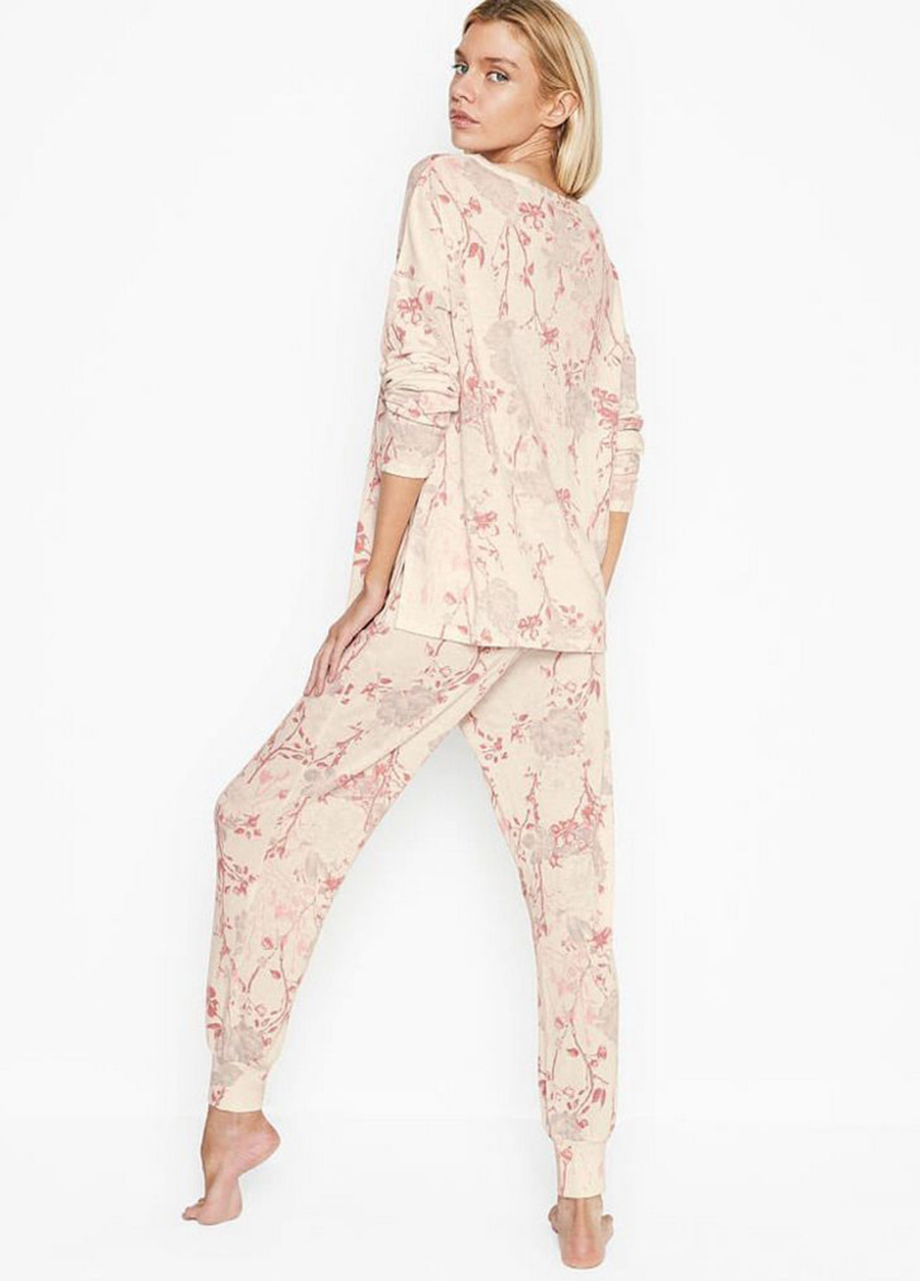 Молочна всесезон піжама (лонгслів, брюки) лонгслив + брюки Victoria's Secret