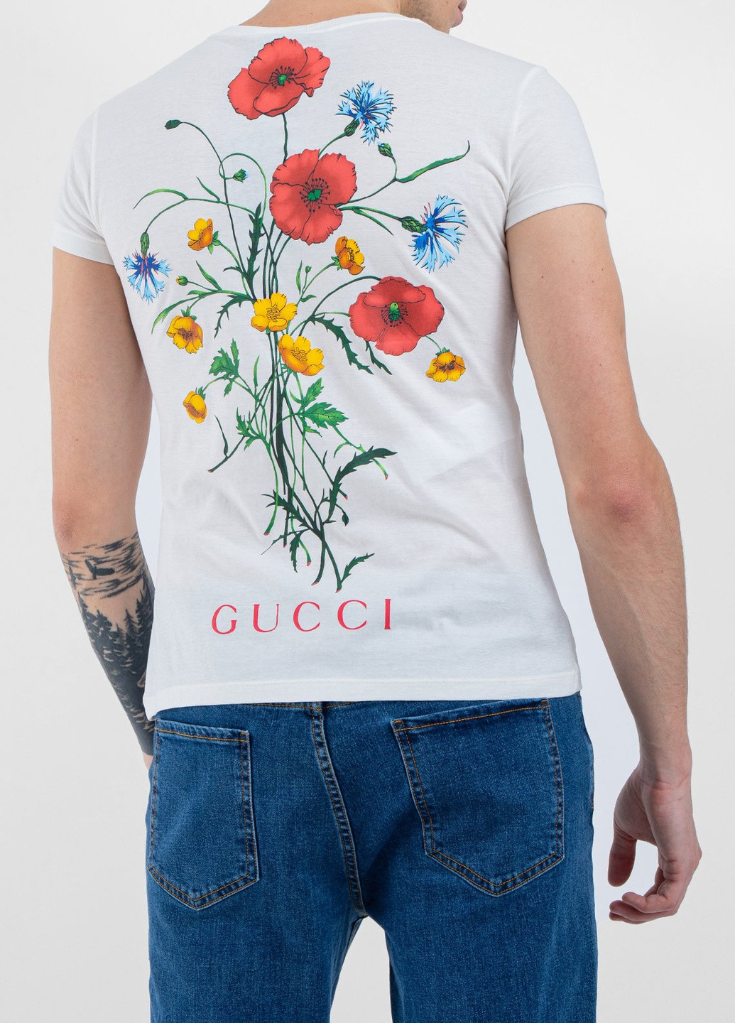 Белая белая футболка marmont hollywood Gucci