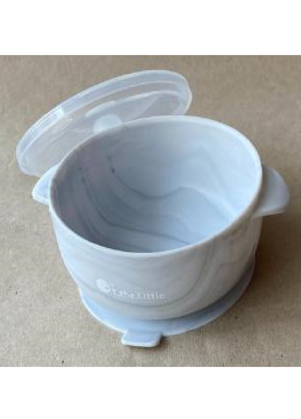 Детский силиконовый набор посуды для детей из пяти предметов (18745236-Т) Мраморный Francesco Marconi (251385123)