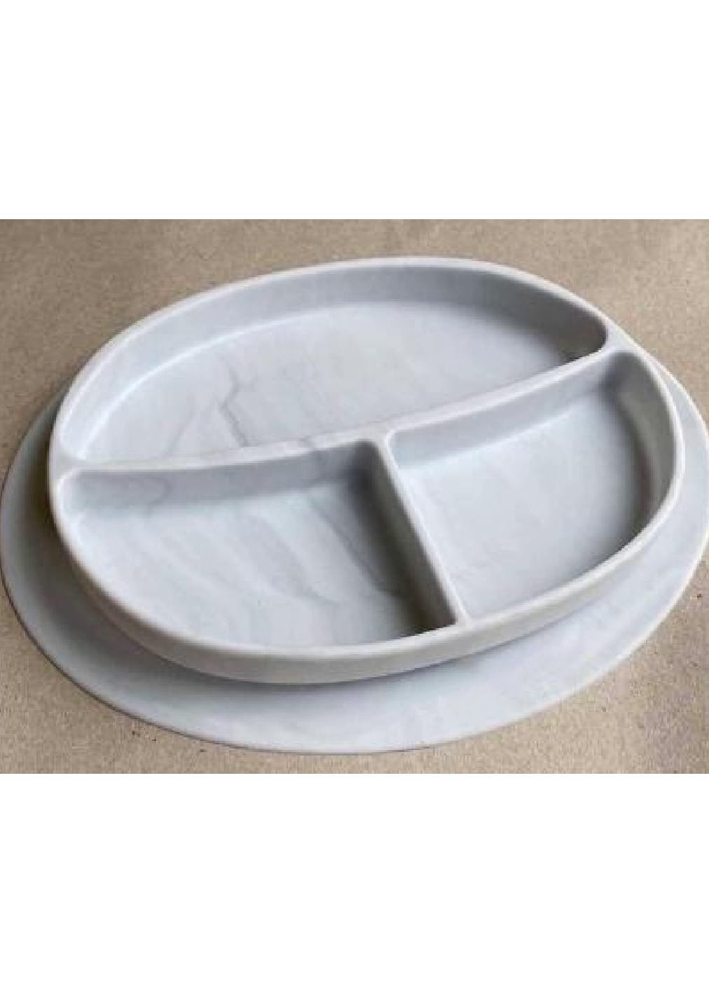 Детский силиконовый набор посуды для детей из пяти предметов (18745236-Т) Мраморный Francesco Marconi (251385123)