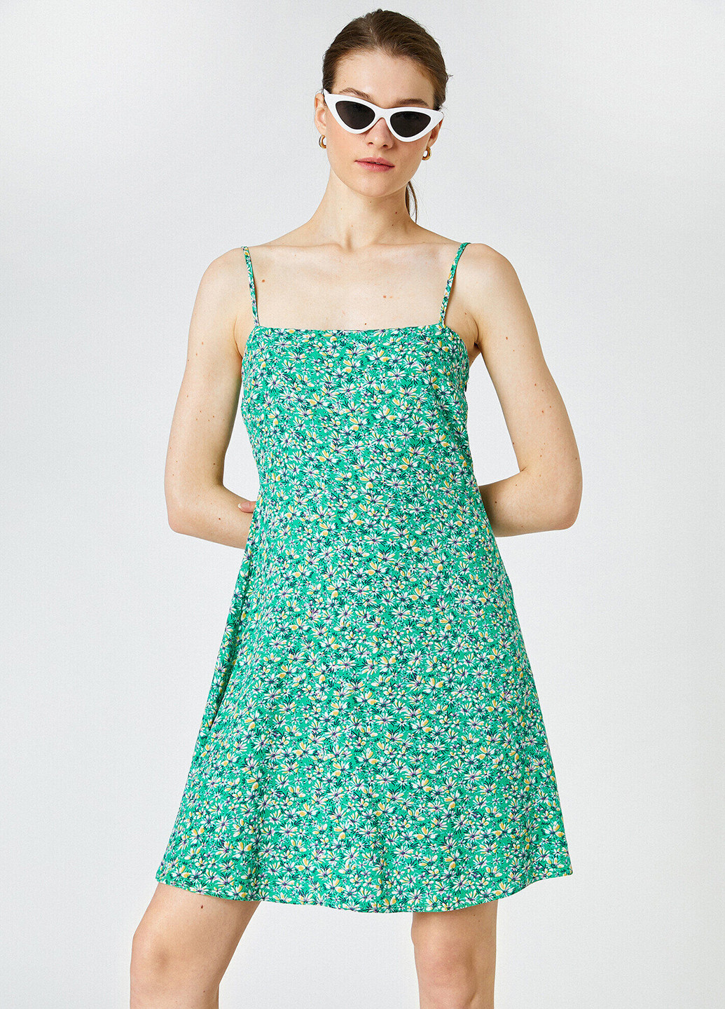 Зелена кежуал сукня KOTON з квітковим принтом