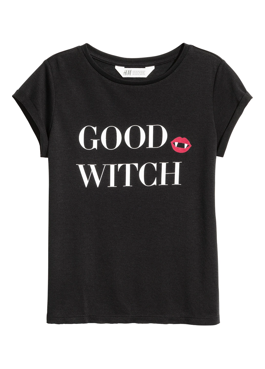 Черная летняя футболка H&M