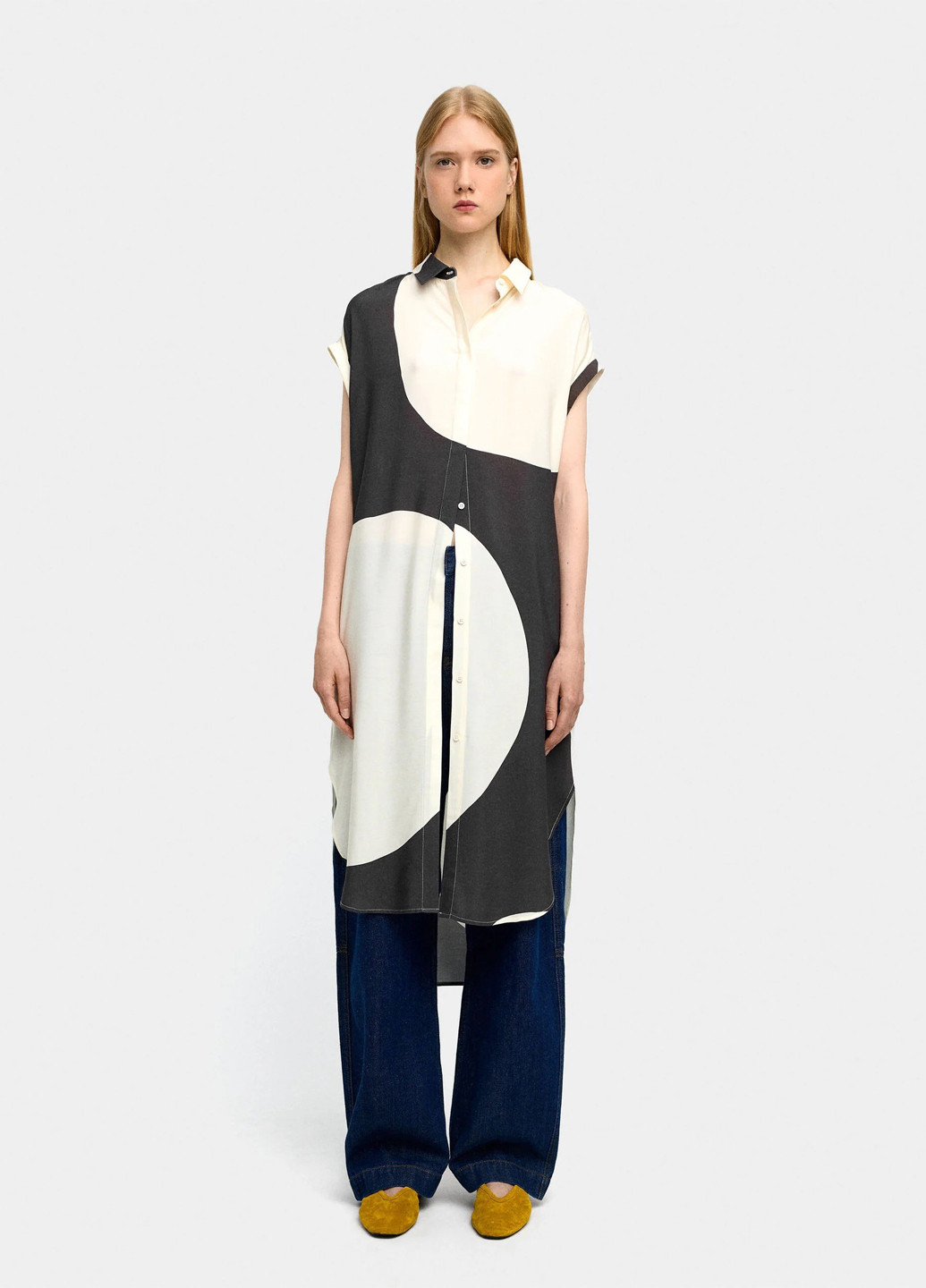 Комбінована кежуал сукня сукня-сорочка Parfois з геометричним візерунком