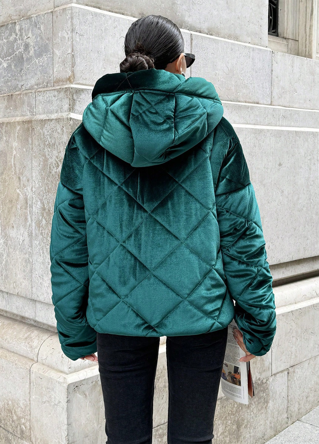 Темно-зелена зимня куртка SHEIN