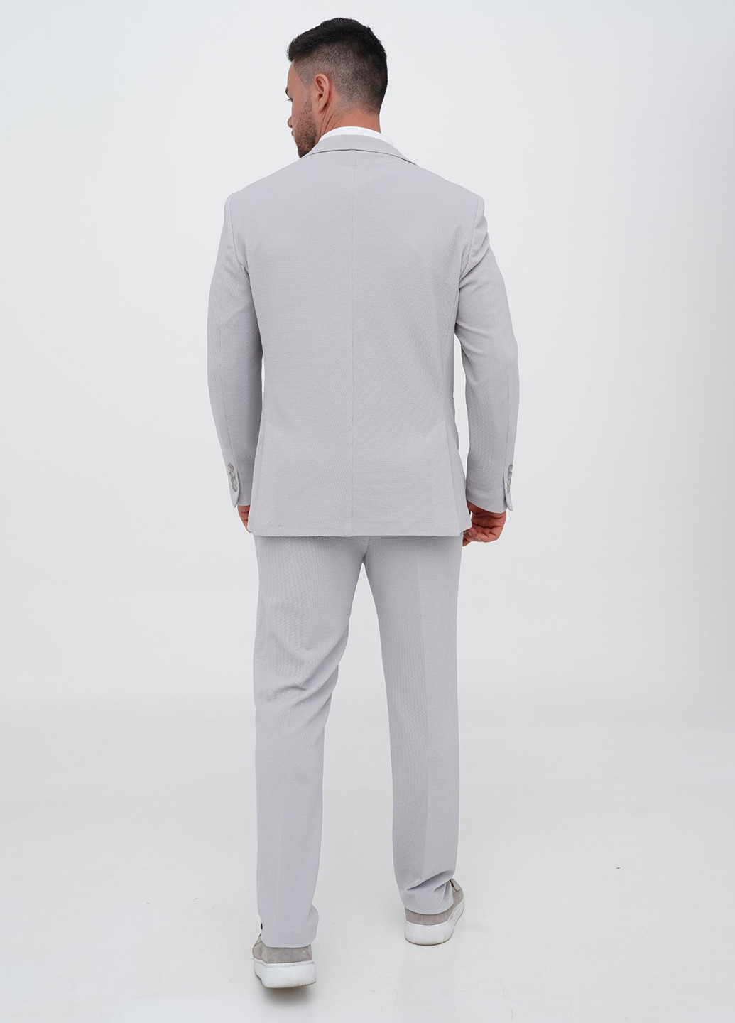 Світло-сірий демісезонний костюм (піджак, штани) брючний Trend Collection