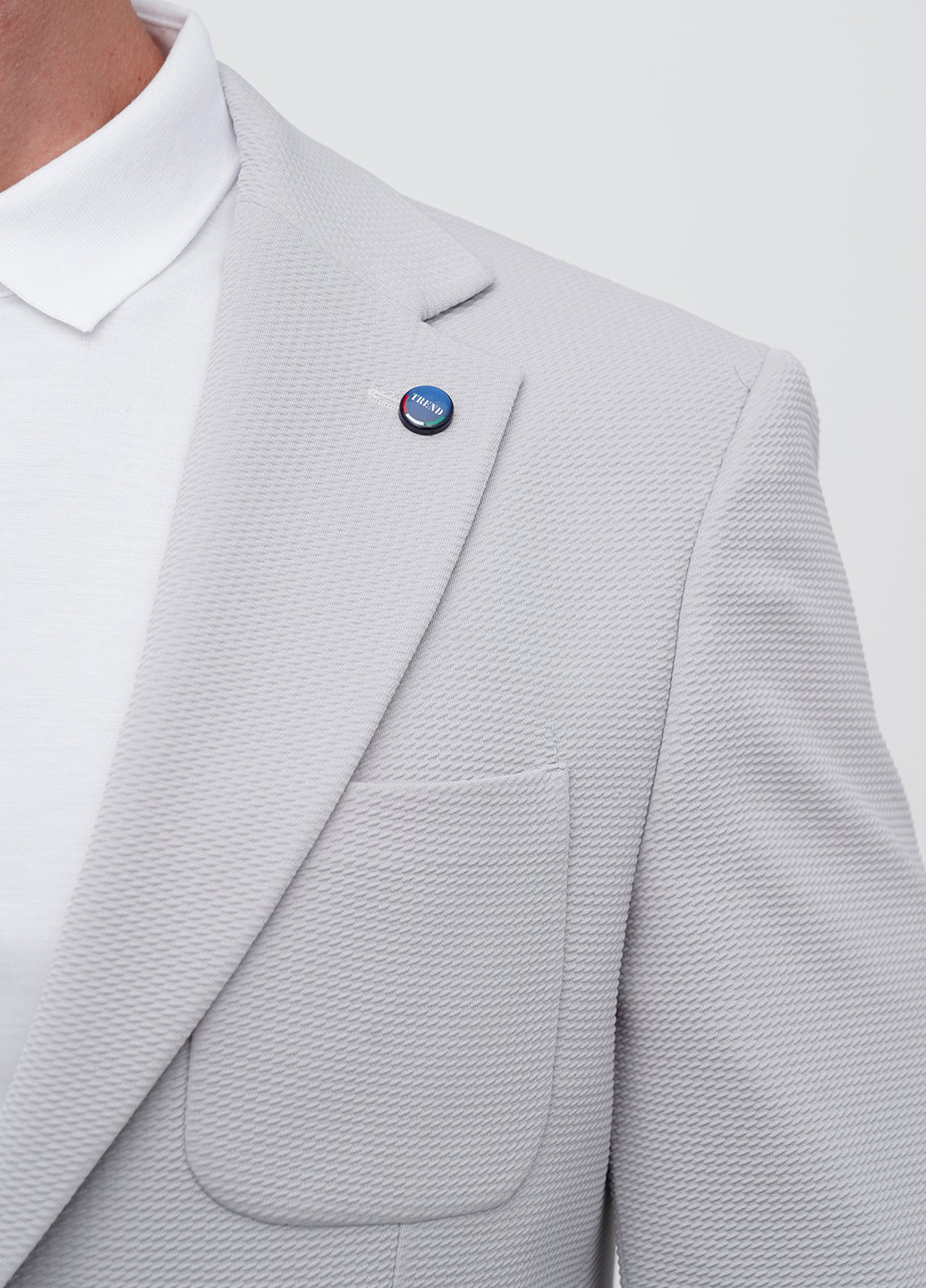 Світло-сірий демісезонний костюм (піджак, штани) брючний Trend Collection