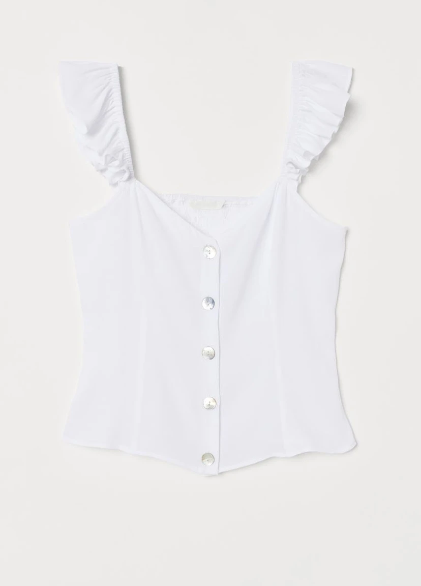 Топ з оборками H&M (221725362)