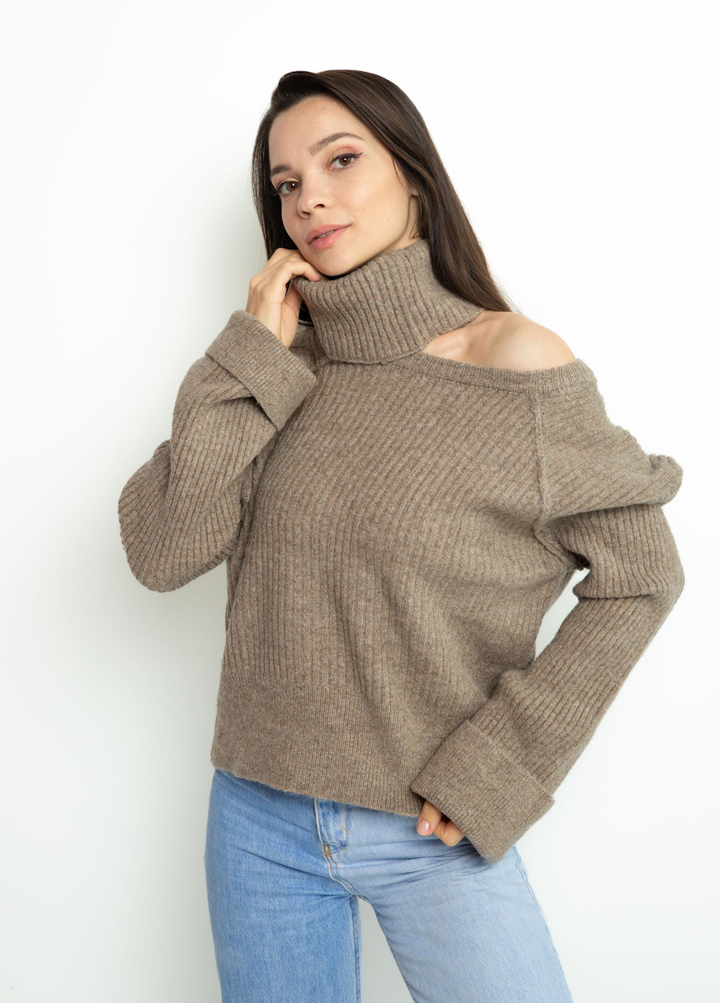 Світло-коричневий демісезонний светр Time of Style