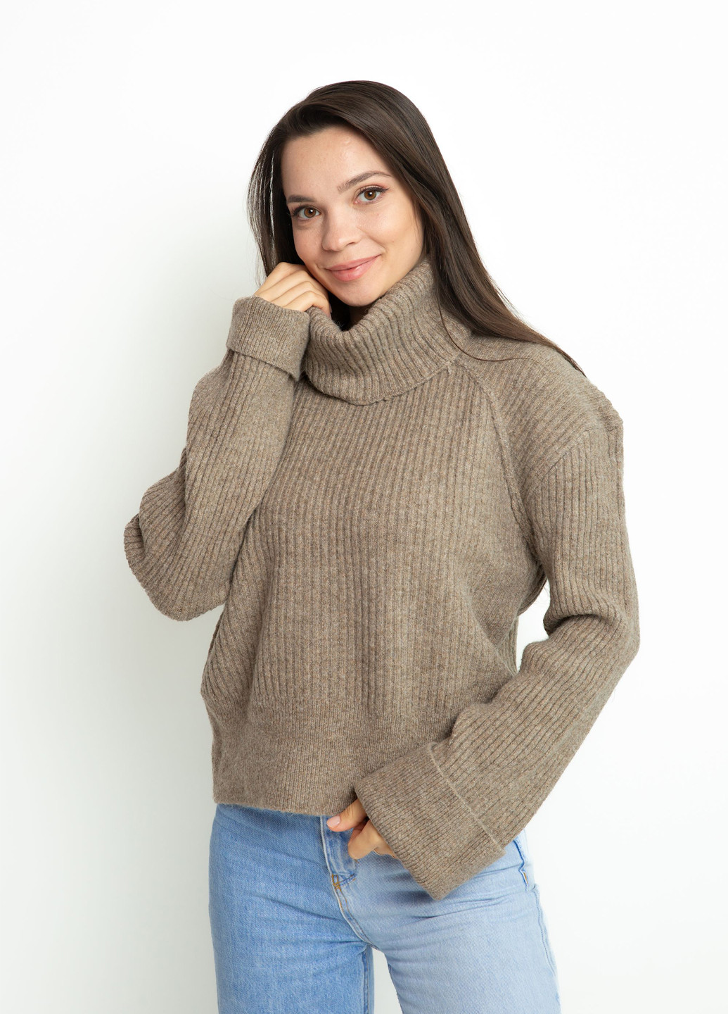 Світло-коричневий демісезонний светр Time of Style