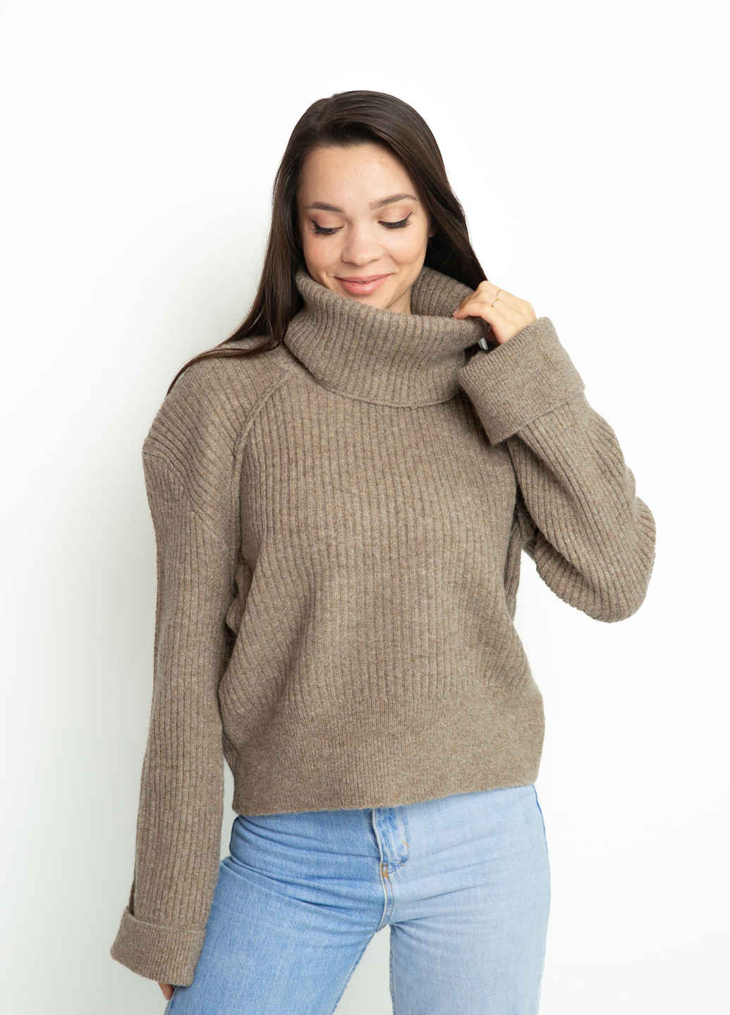 Світло-коричневий демісезонний светр Time of Style