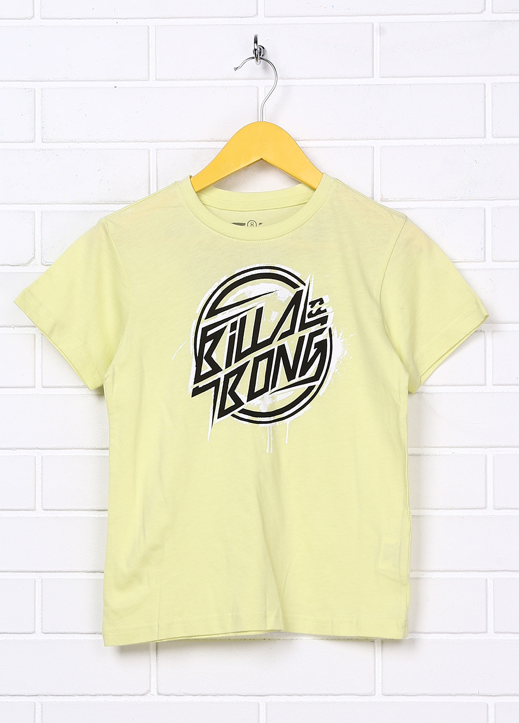 Желтая летняя футболка с коротким рукавом Billabong