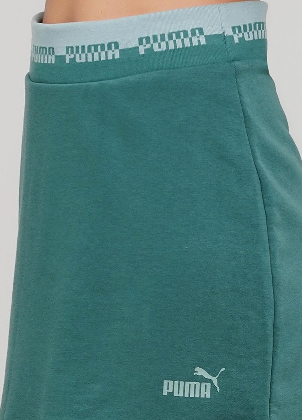 Зеленая спортивная с логотипом юбка Puma