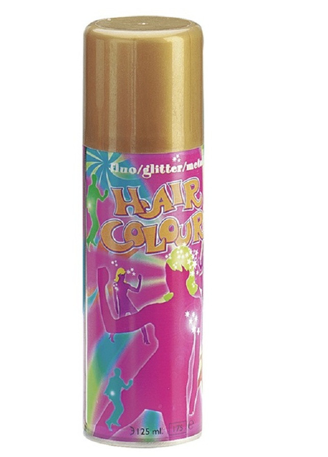 Спрей-краска для волос флуоресцентная металлик золотой 125 мл Hair Colour Spray Sibel fluo metallic (254702280)