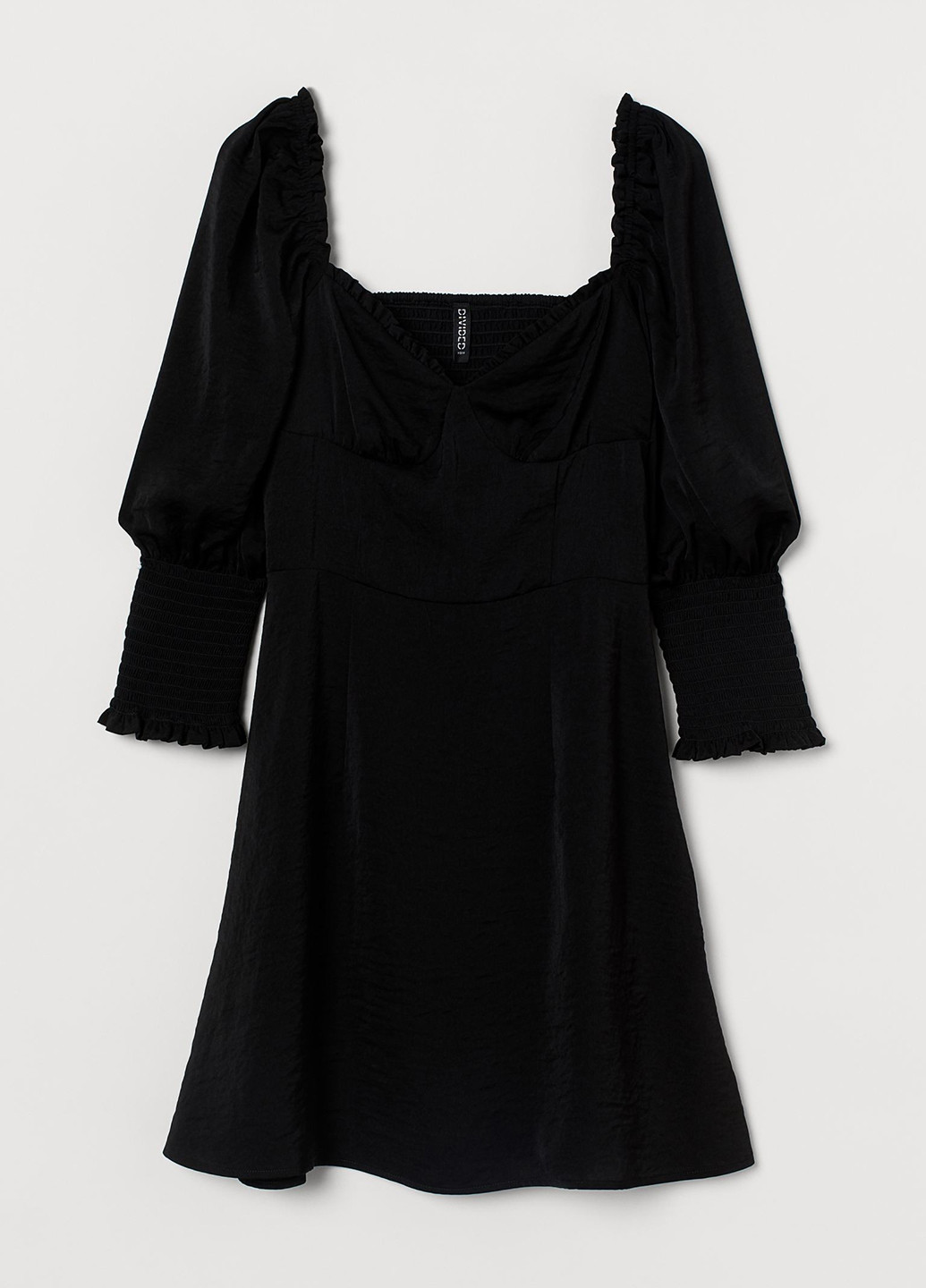 Черное кэжуал сукня клеш H&M однотонное