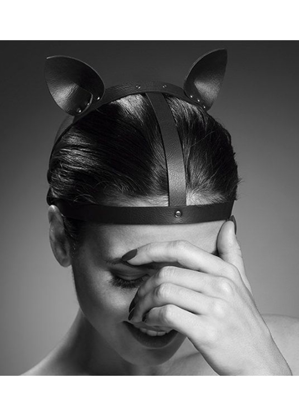 Маска кошечки MAZE - Cat Ears Headpiece Black, экокожа Bijoux Indiscrets (252374799)