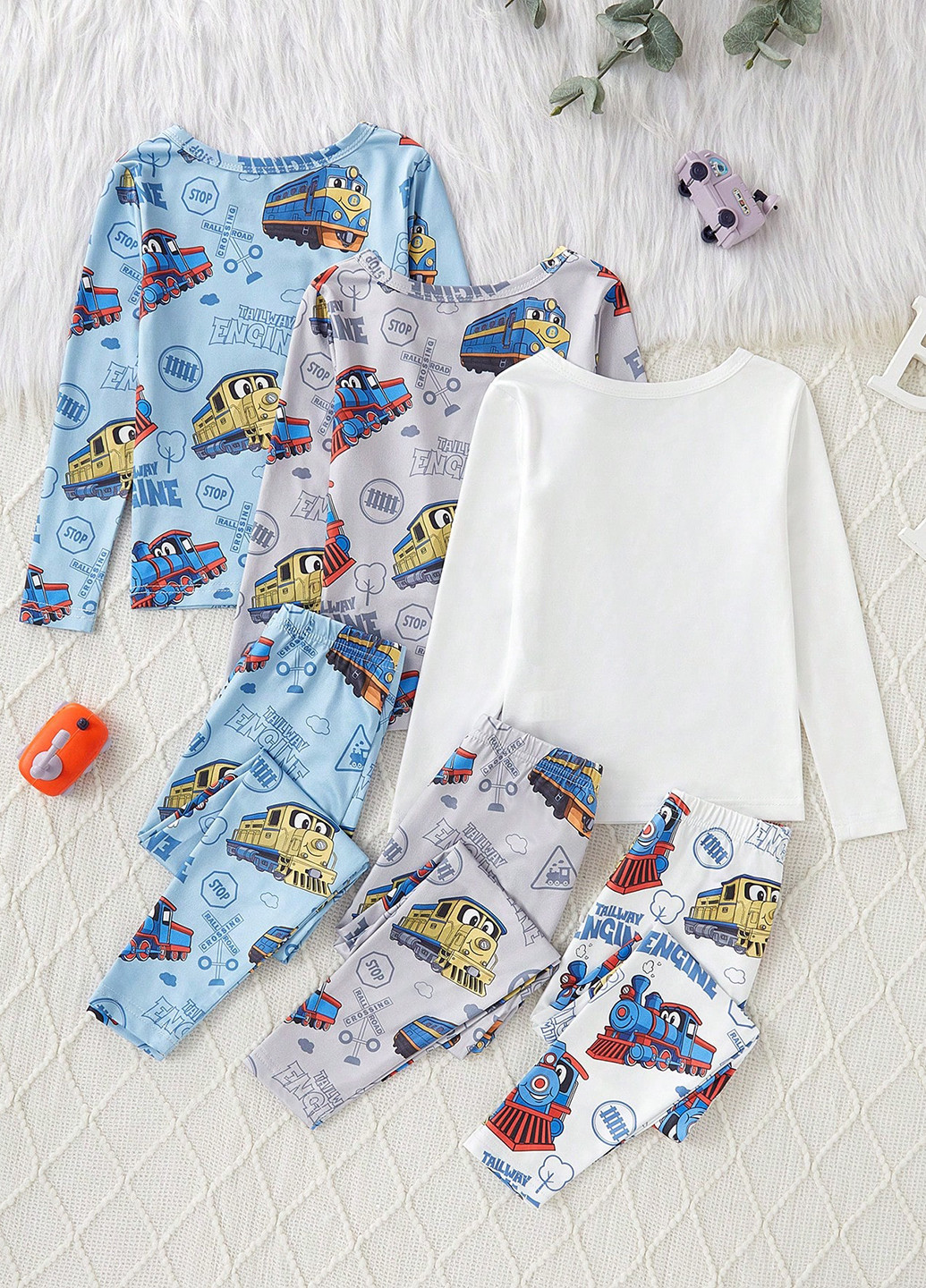 Комбинированная всесезон пижама (3 лонгслива, 3 брюк) лонгслив + брюки SHEIN