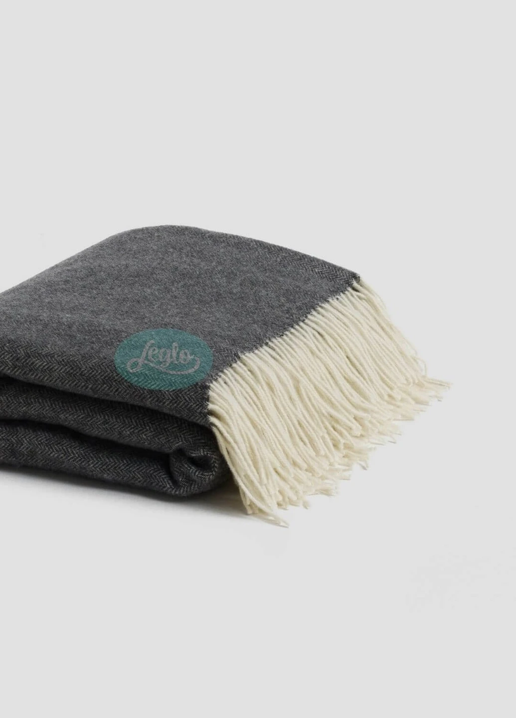 Кашеміровий плед Merino (темно-сірий) Leglo (253876236)
