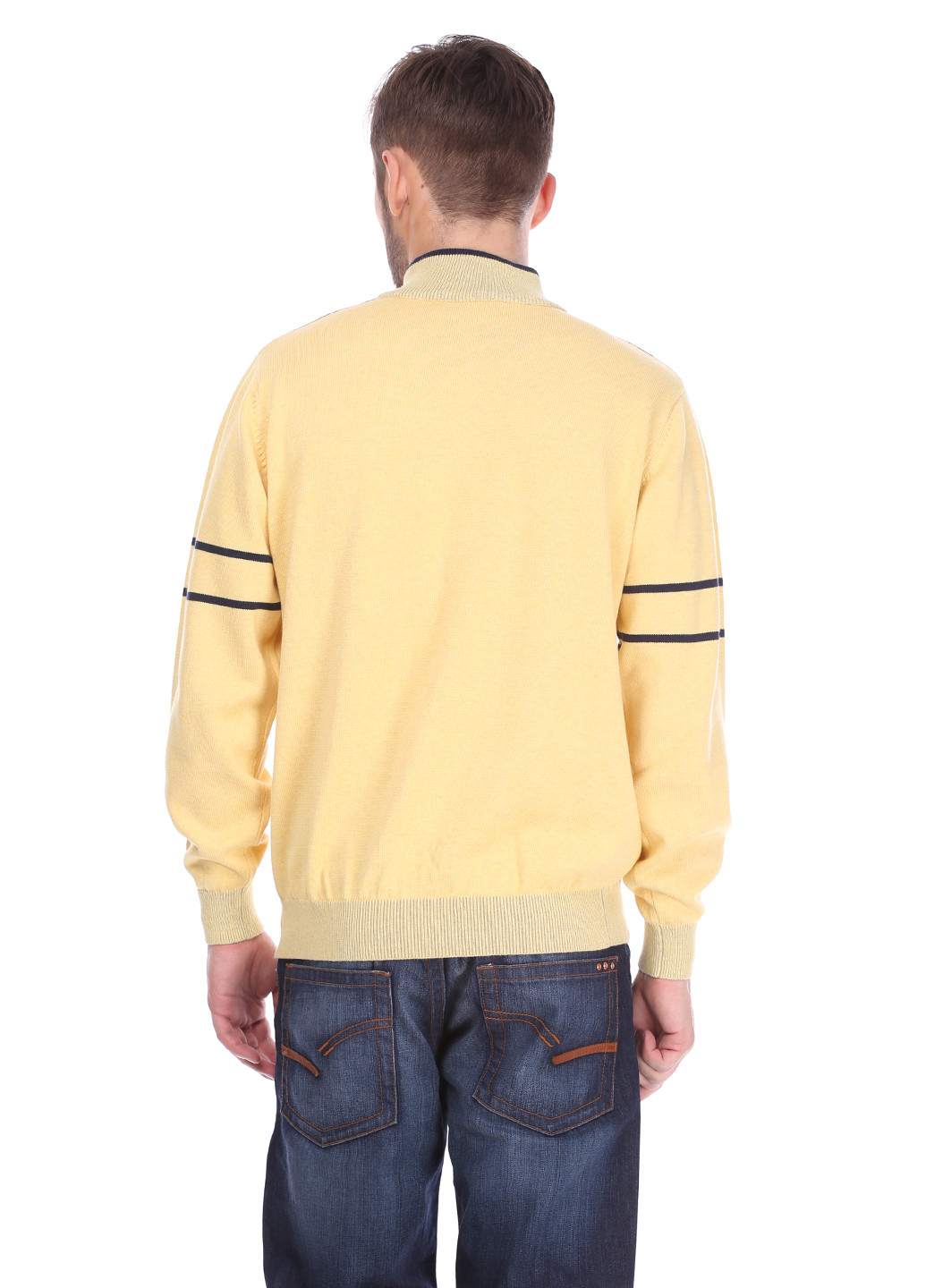 Желтый демисезонный свитер Casa Moda
