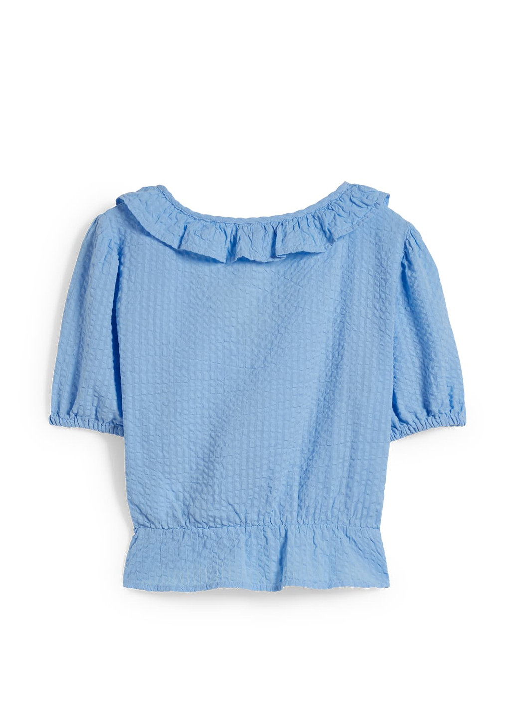 Голубая летняя блуза с баской C&A