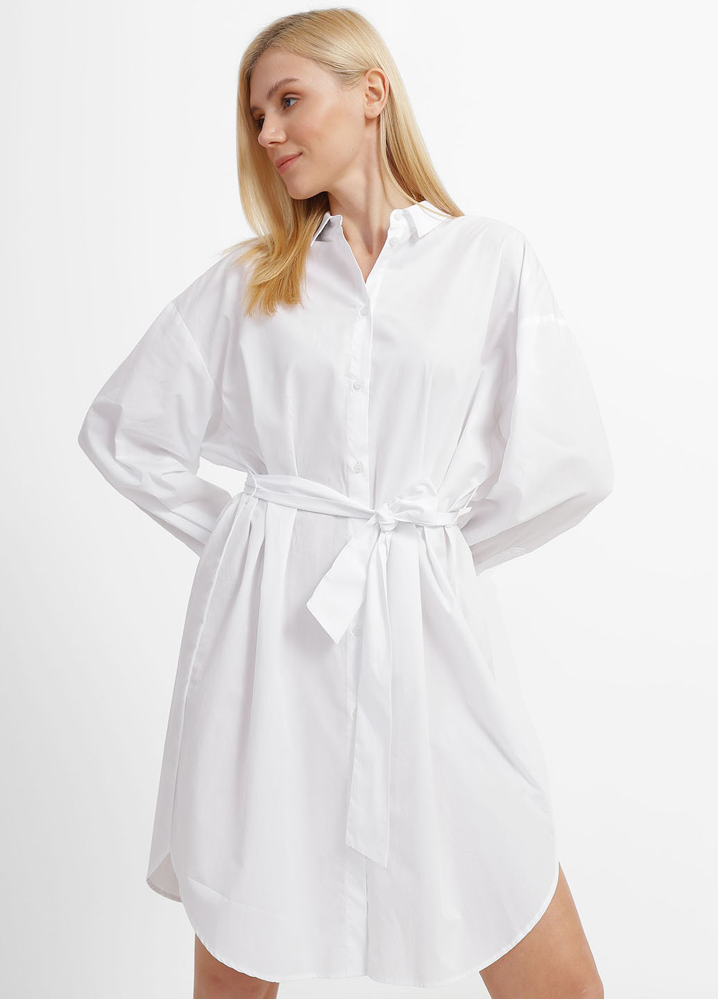 Білий кежуал сукня сукня-сорочка Armani Exchange однотонна