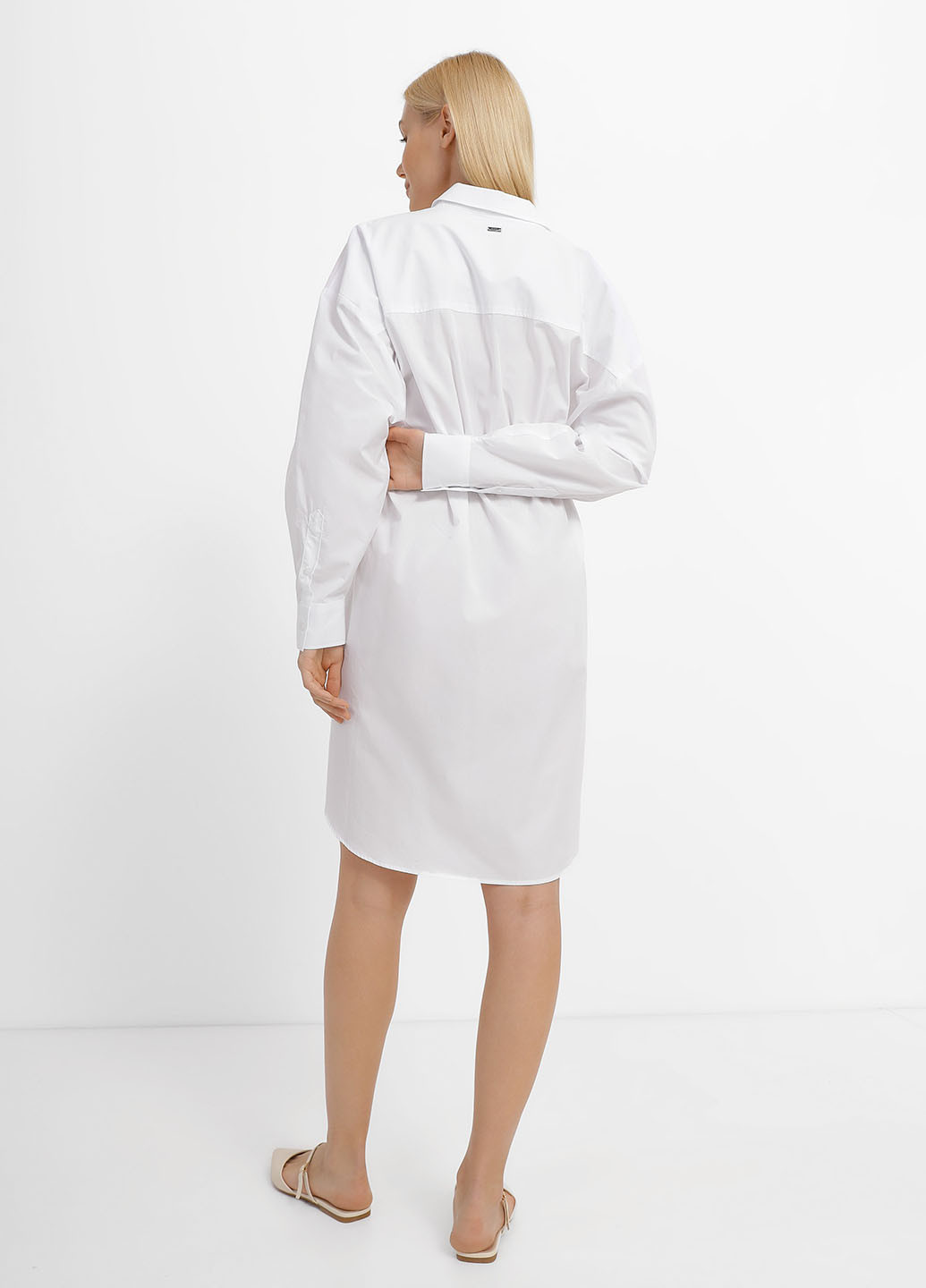 Білий кежуал сукня сукня-сорочка Armani Exchange однотонна