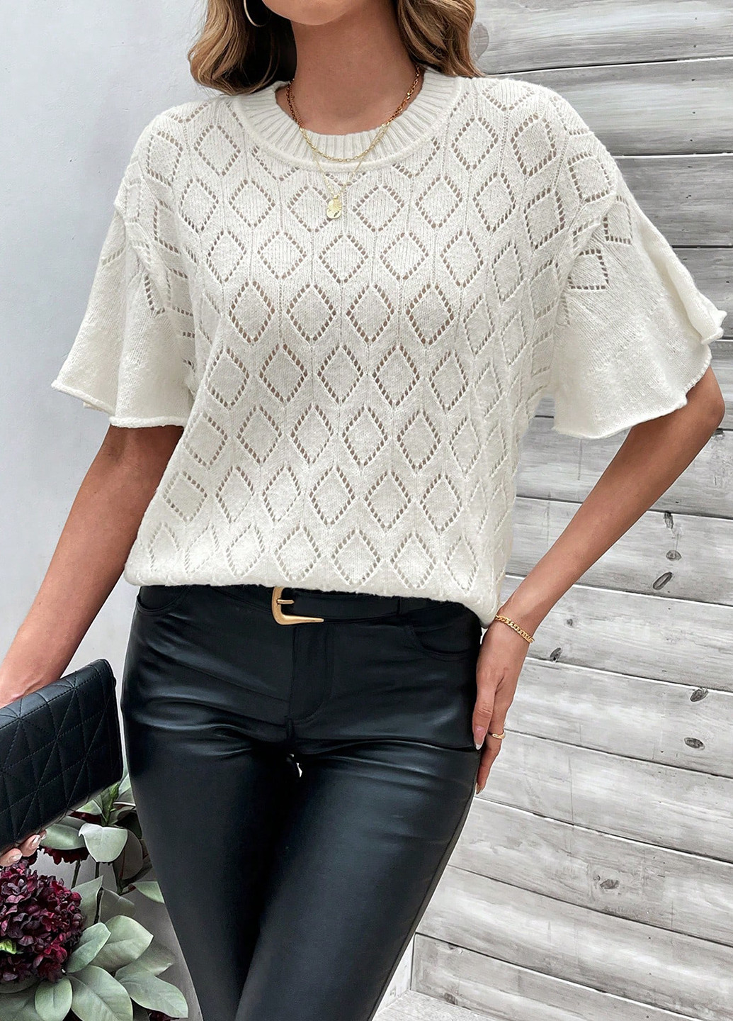 Белый демисезонный джемпер джемпер SHEIN