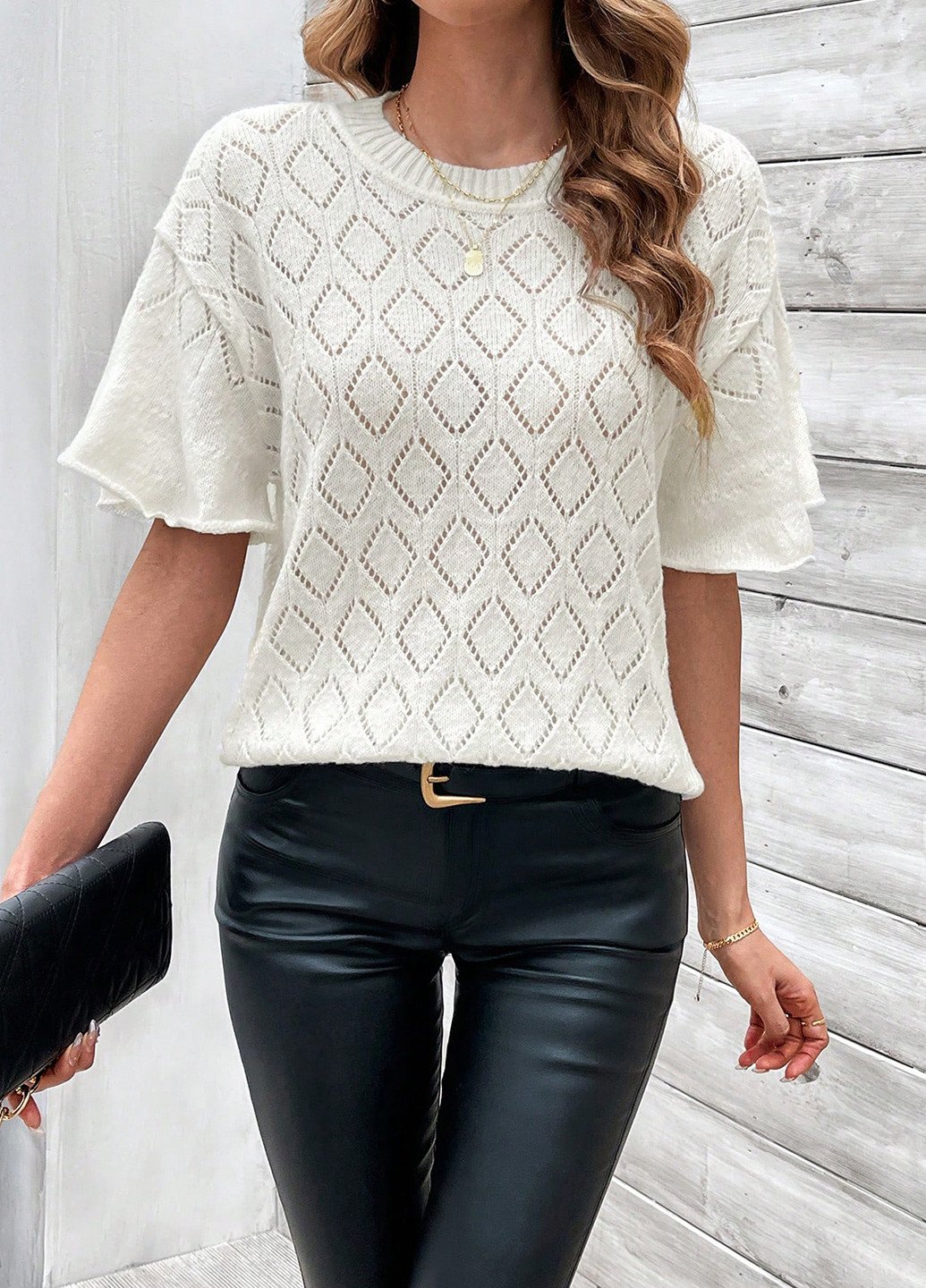 Белый демисезонный джемпер джемпер SHEIN