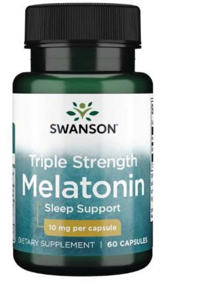 Мелатонін для сну Melatonin 10 mg 60 Caps Swanson (232870341)