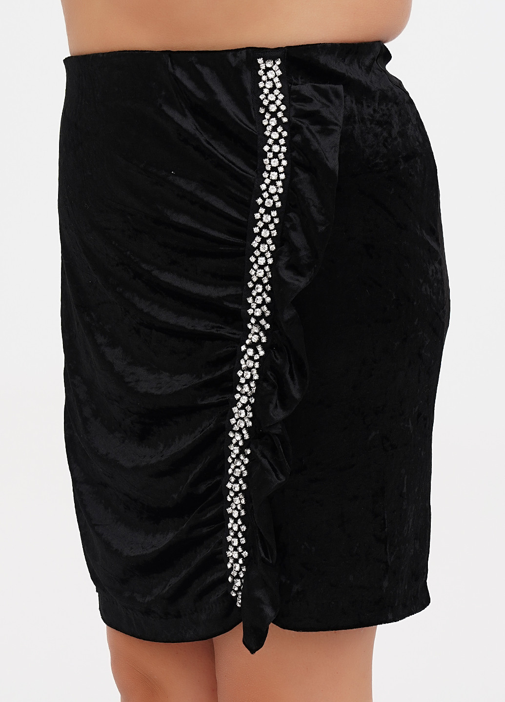 Черная кэжуал однотонная юбка Violeta by Mango