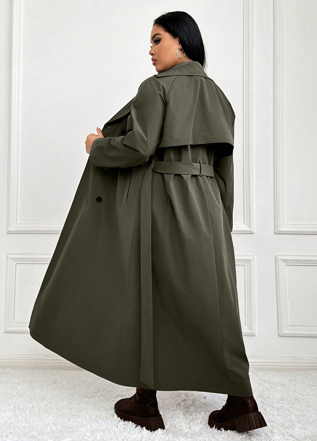 Плащ SHEIN тренчкот на пуговицах демисезон (342719364)