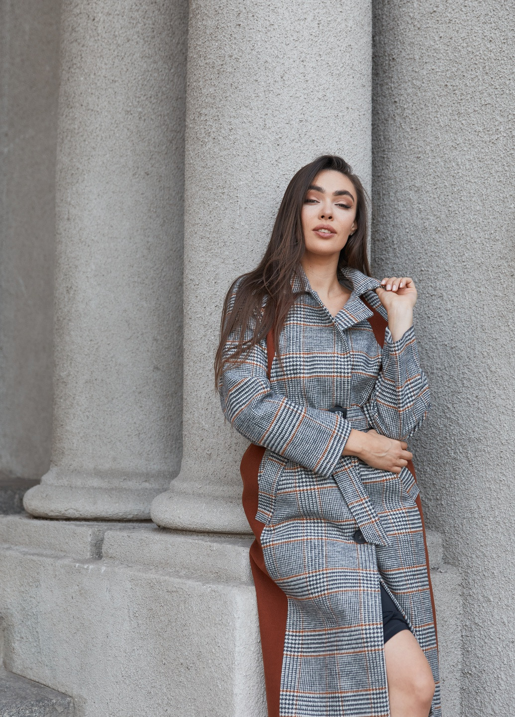 Сіре демісезонне Пальто MN