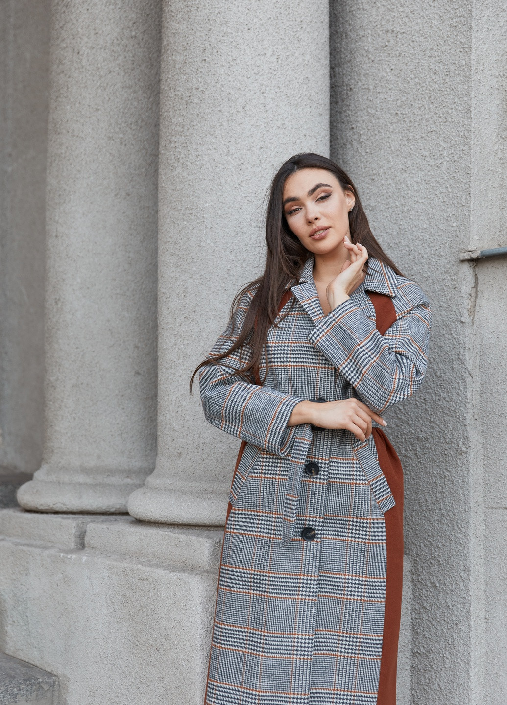 Сіре демісезонне Пальто MN