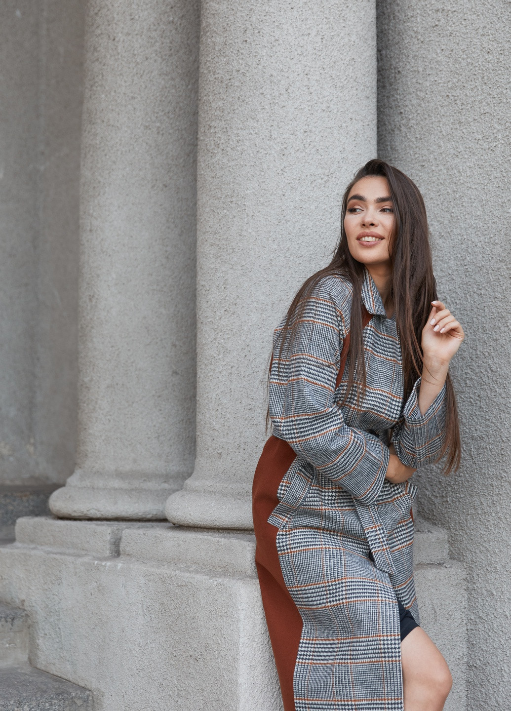 Сіре демісезонне Пальто MN