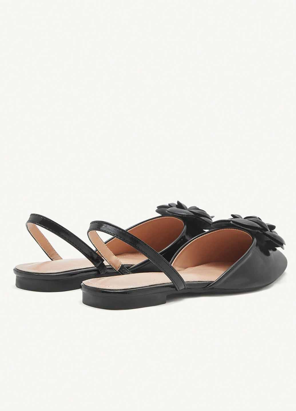 SHEIN Туфлі слінгбекі чорний з поліуретан, штучна шкіра, китай — демісезон (367003989)