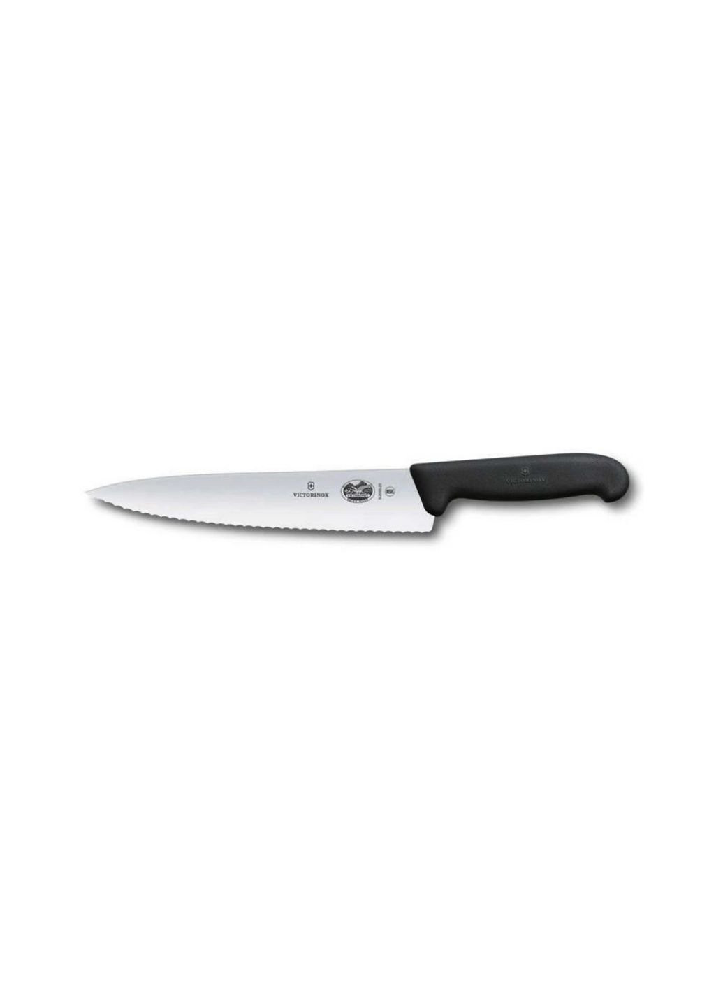 Кухонный нож Fibrox Carving 22 см Serrated Black (5.2033.22) Victorinox (254076314)