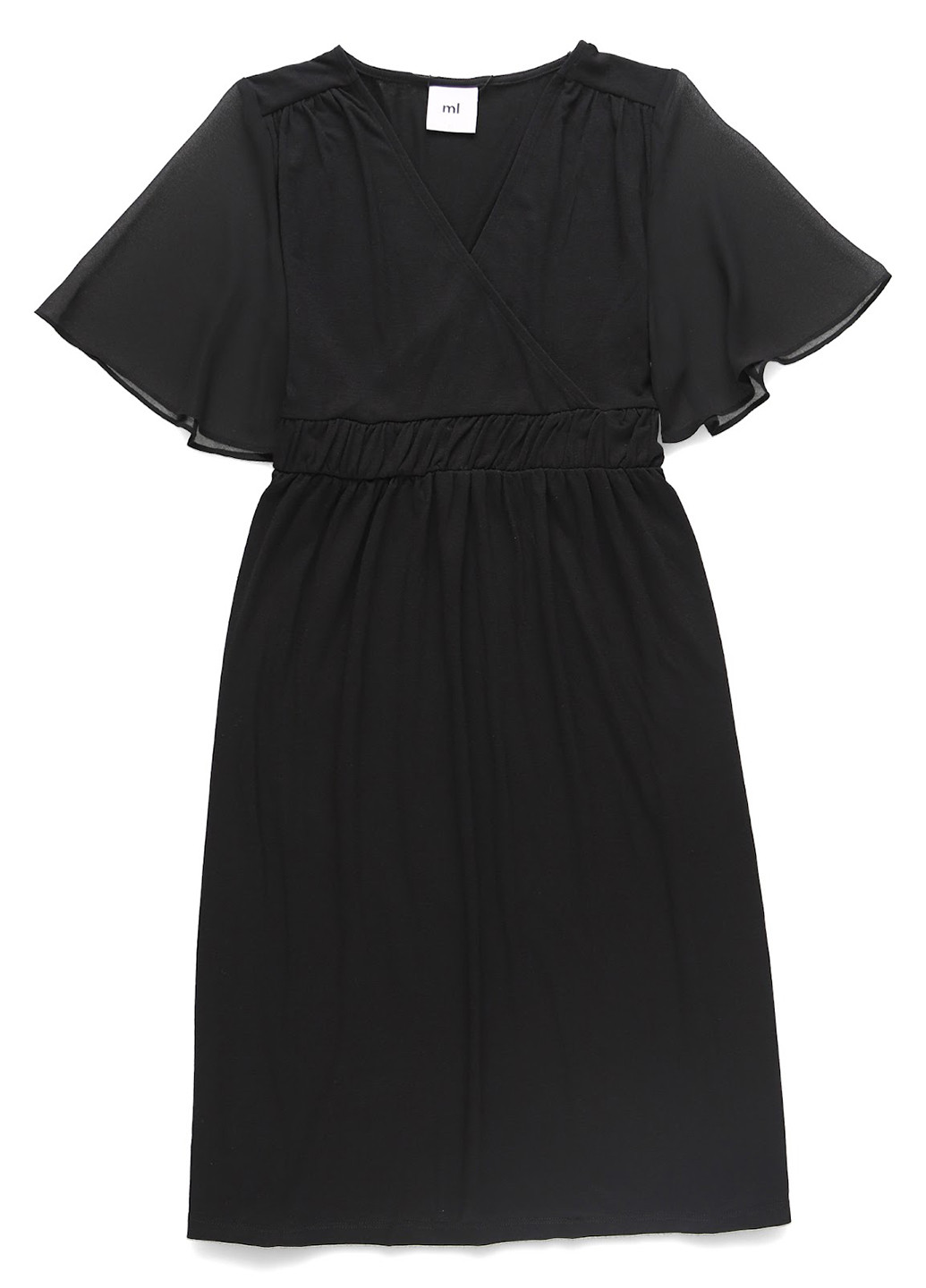 Черное кэжуал платье а-силуэт Mamalicious однотонное