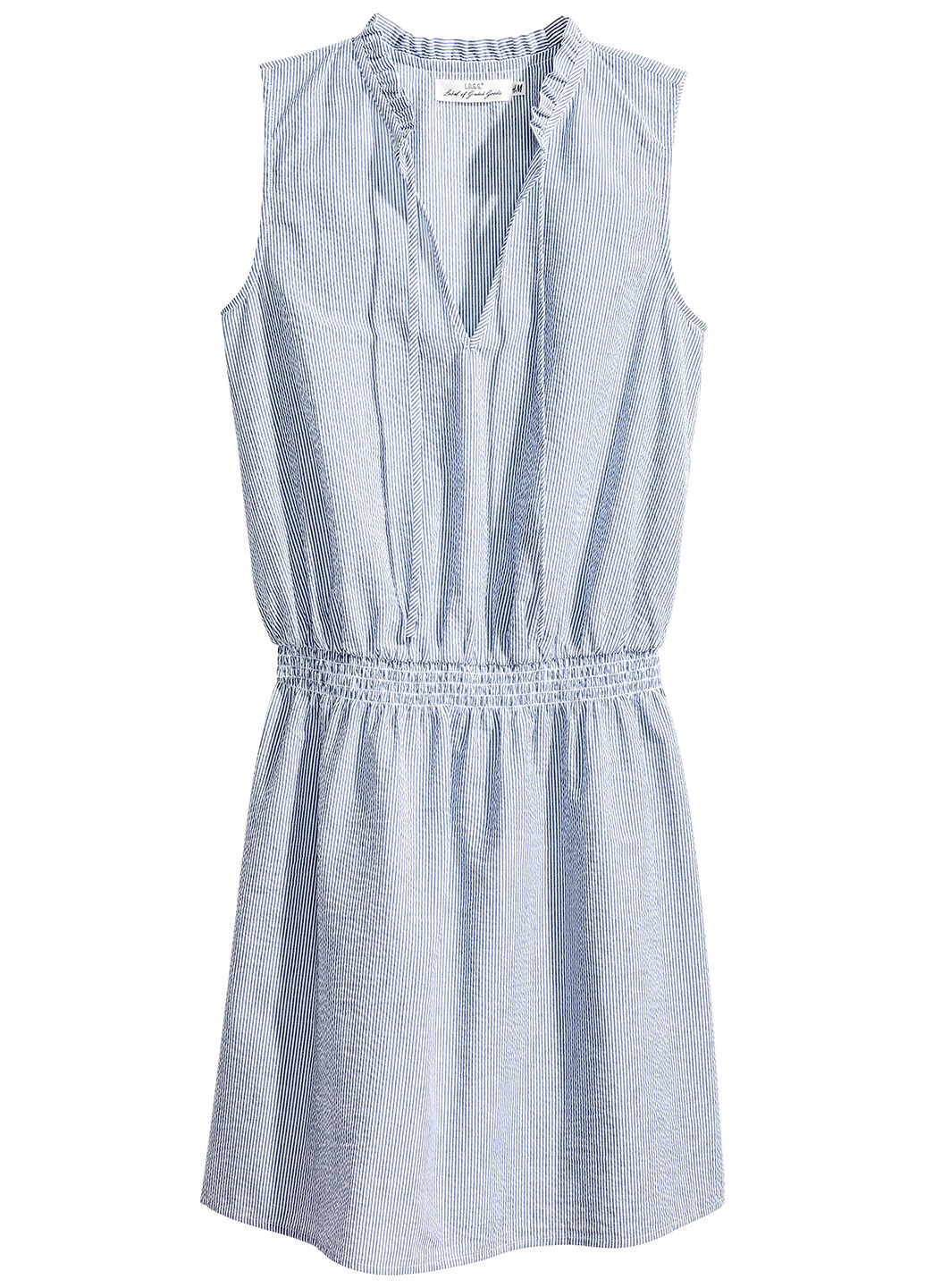 Светло-голубое кэжуал платье H&M однотонное