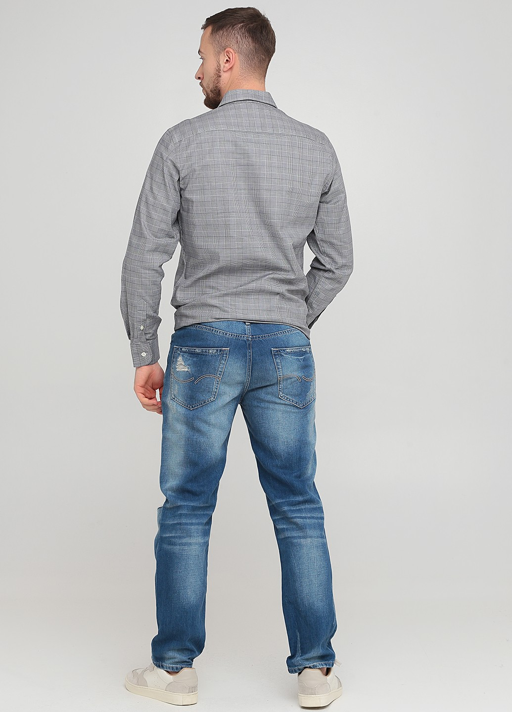 Светло-синие демисезонные прямые джинсы Jack & Jones