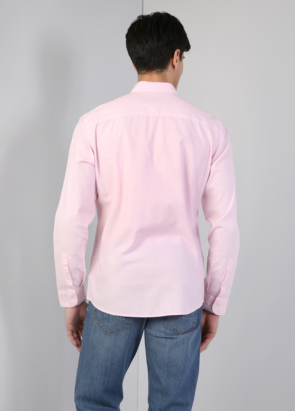 Розовая кэжуал рубашка однотонная Colin's