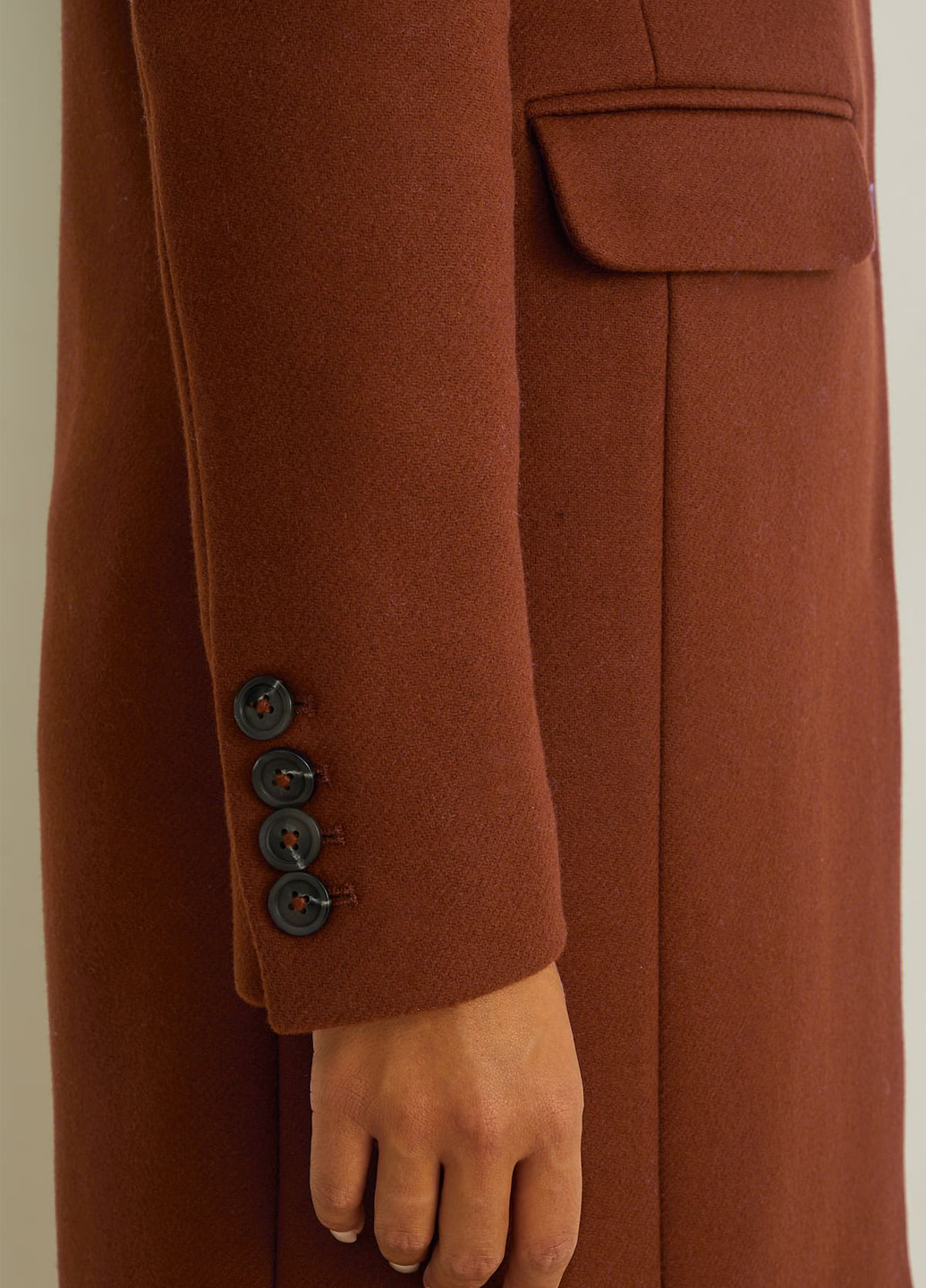 Светло-коричневое демисезонное Пальто однобортное C&A