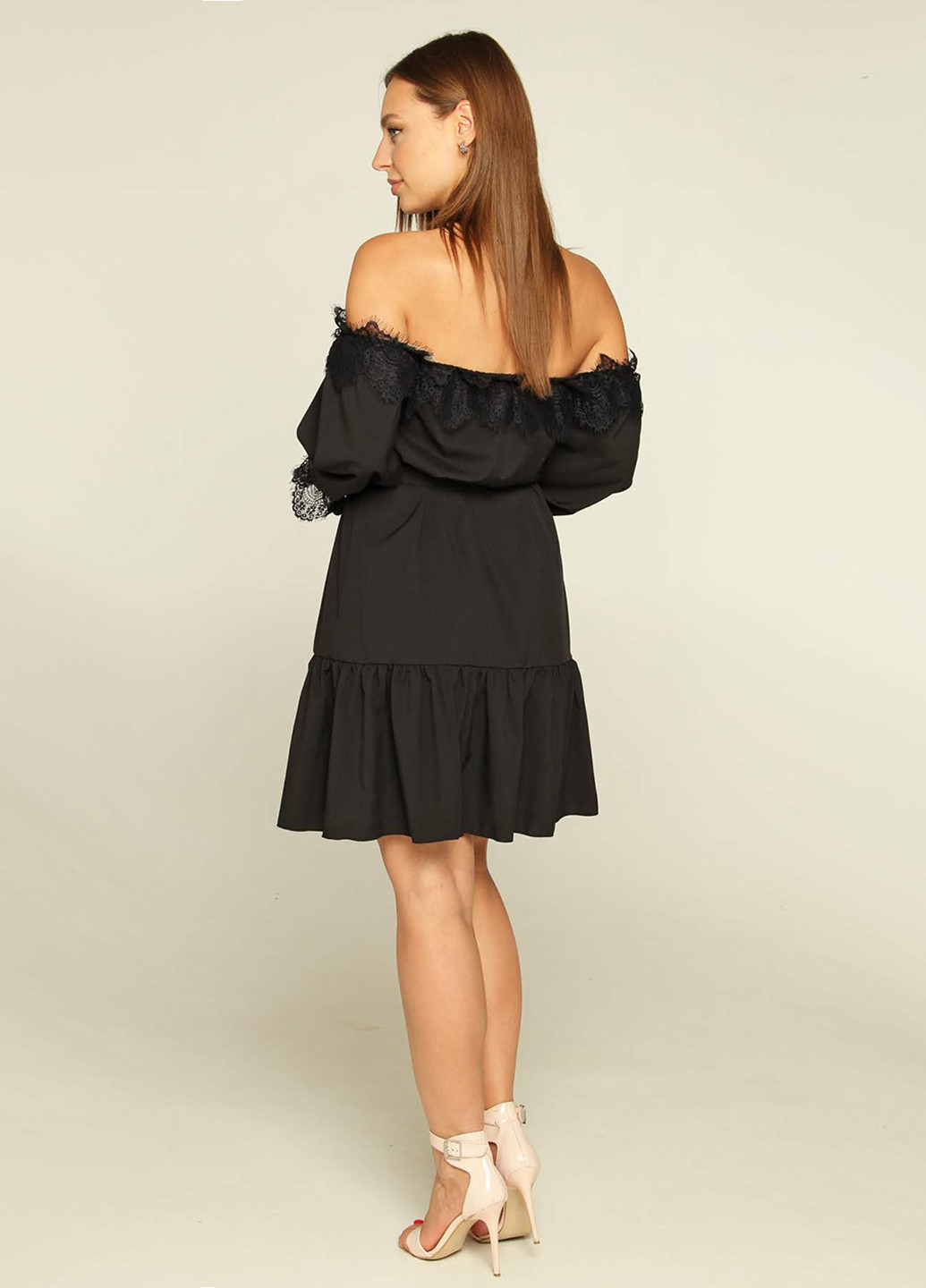 Черное кэжуал платье Majaly
