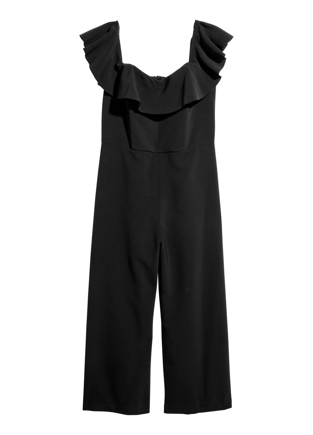 Комбинезон H&M+ однотонный чёрный кэжуал