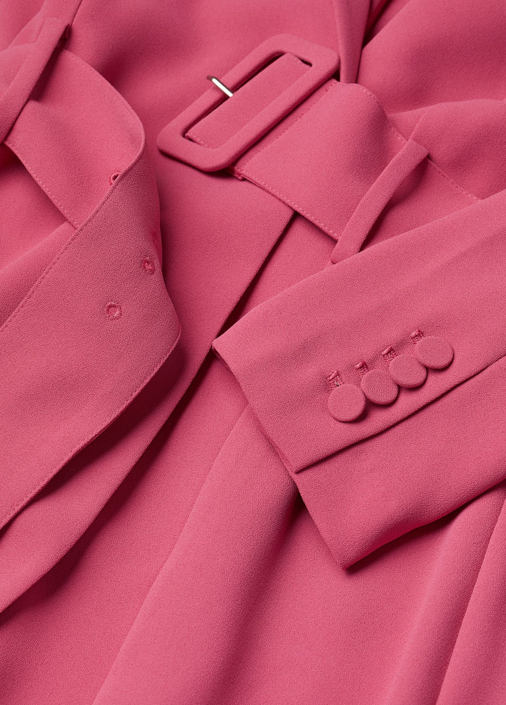 Розовое кэжуал платье-жакет H&M однотонное