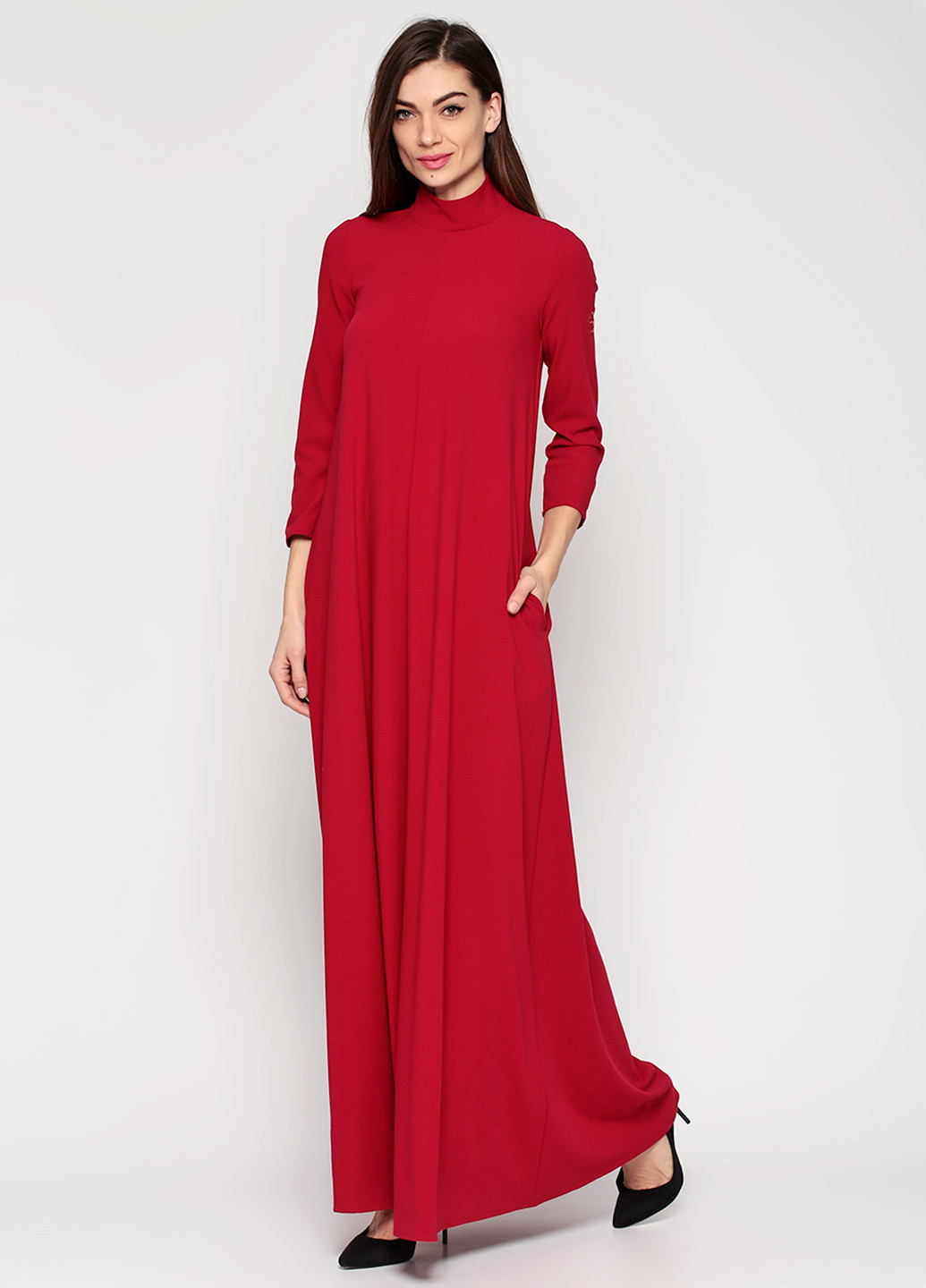 Красное кэжуал платье Societa
