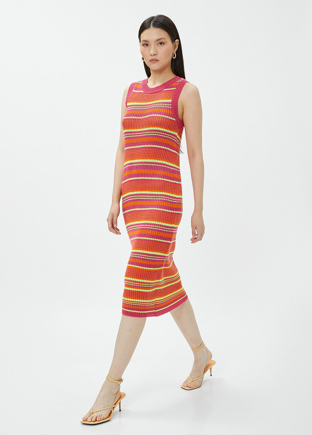 Комбинированное кэжуал платье KOTON в полоску