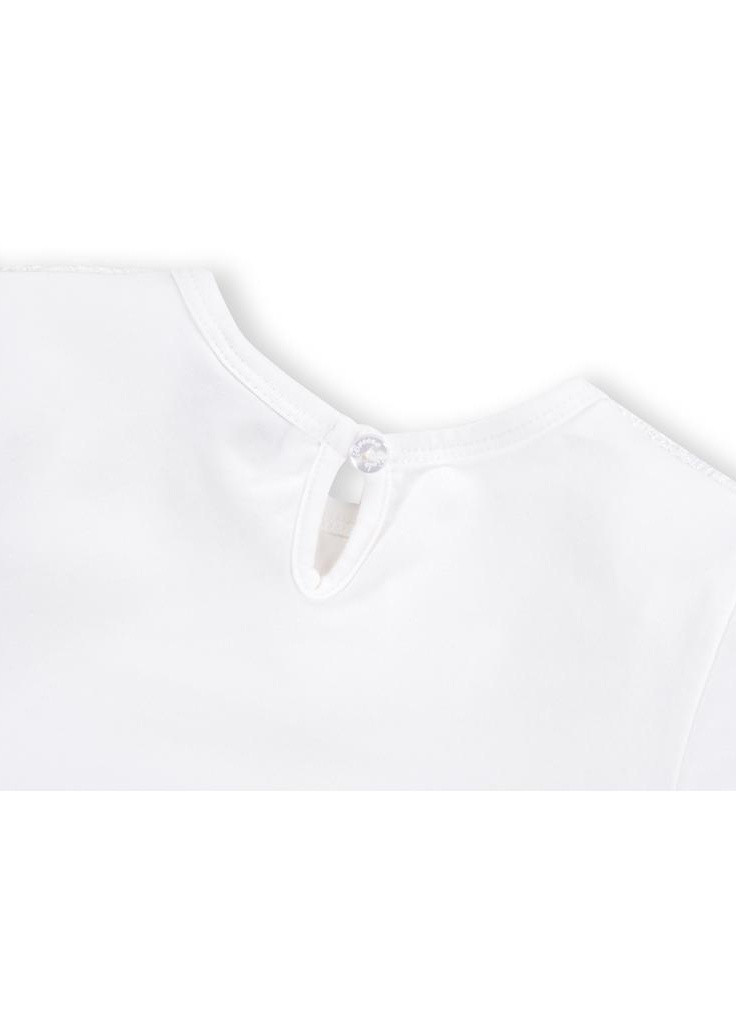 Коричнева футболка з гіпюрової фігурної спідницею (8302-98g-beige) Breeze (205773131)
