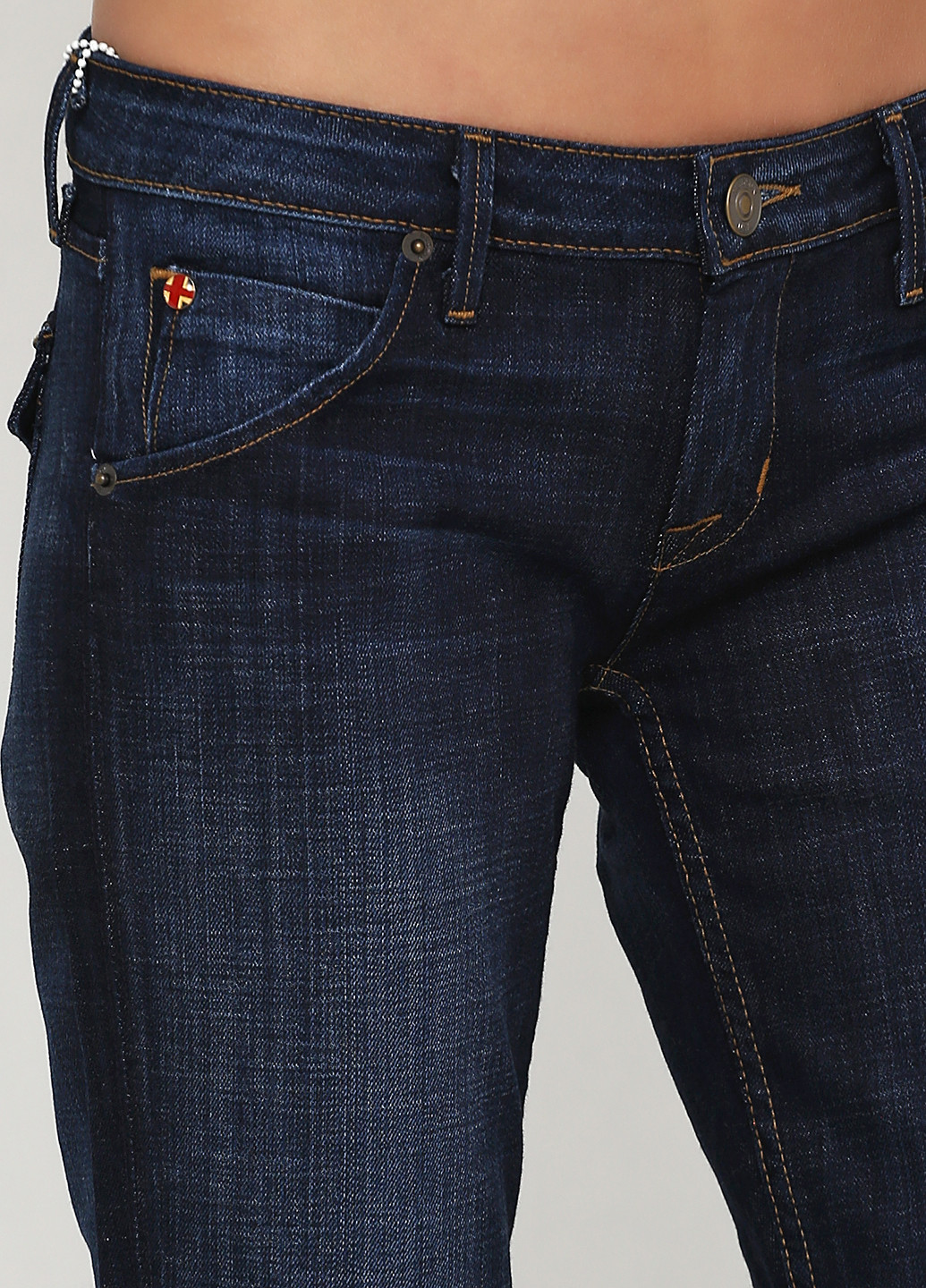 Темно-синие демисезонные прямые джинсы Hudson