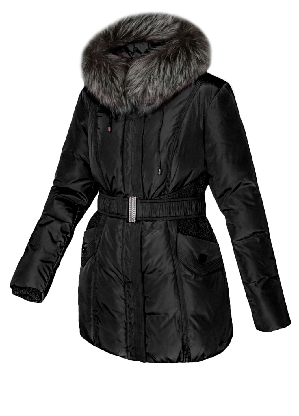 Черный зимний Пуховик City Classic