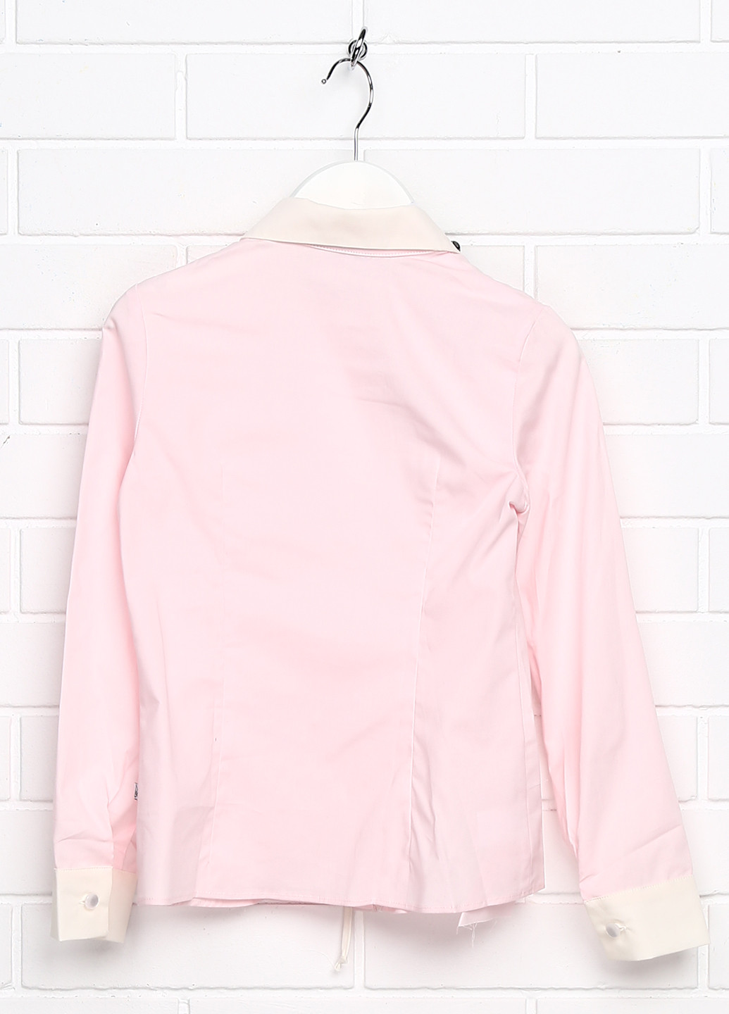 Светло-розовая однотонная блузка с длинным рукавом Sasha демисезонная
